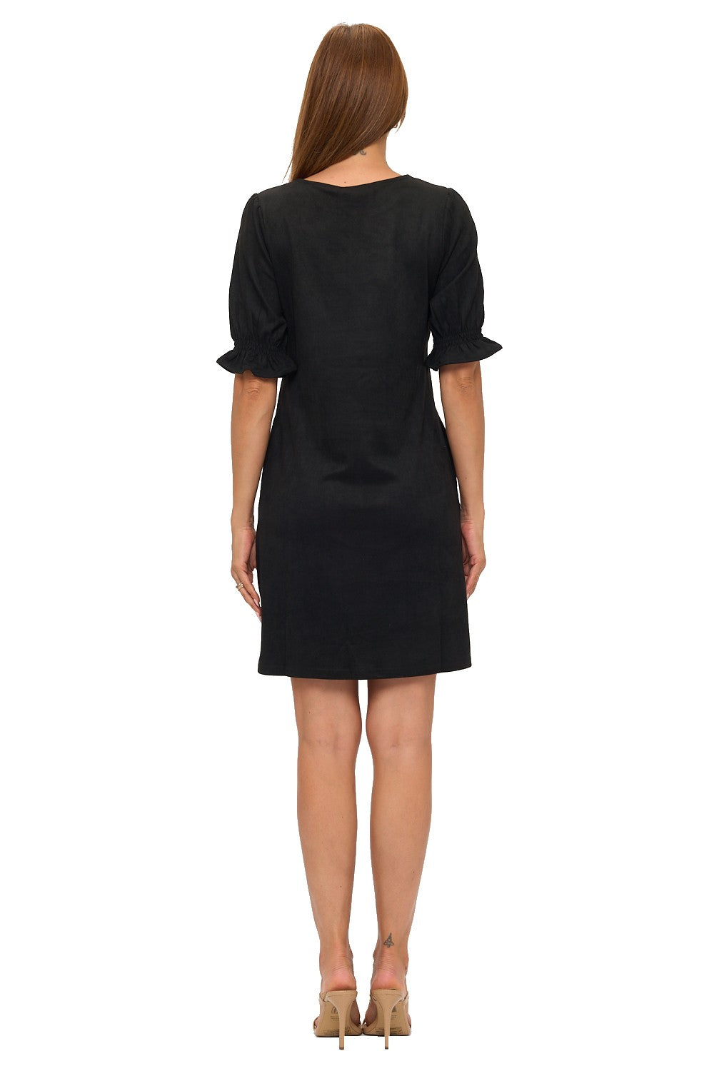 Black Bliss Ruffle Sleeve Dress