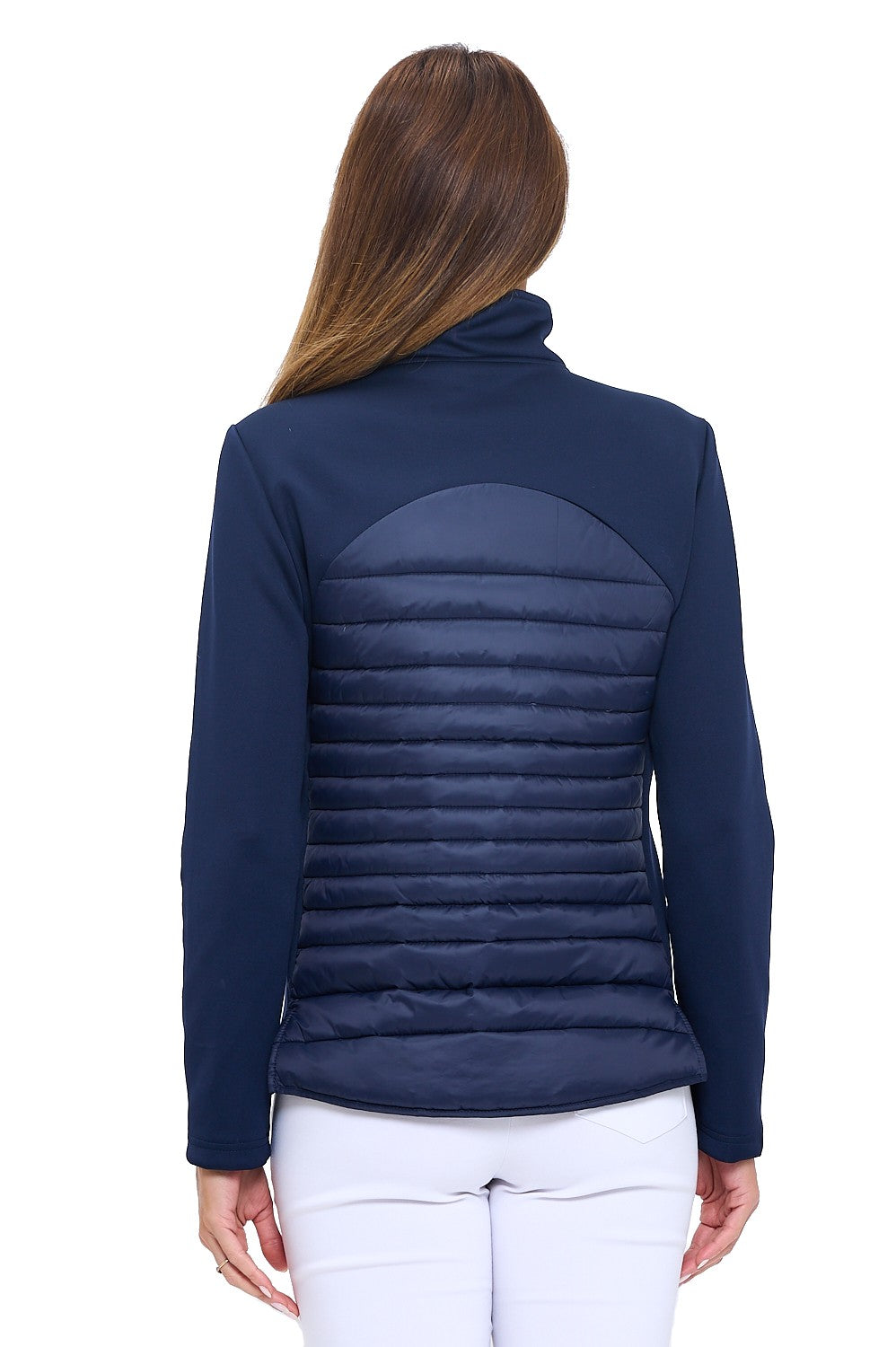 Navy Quilted Hybrid Golf Jacket