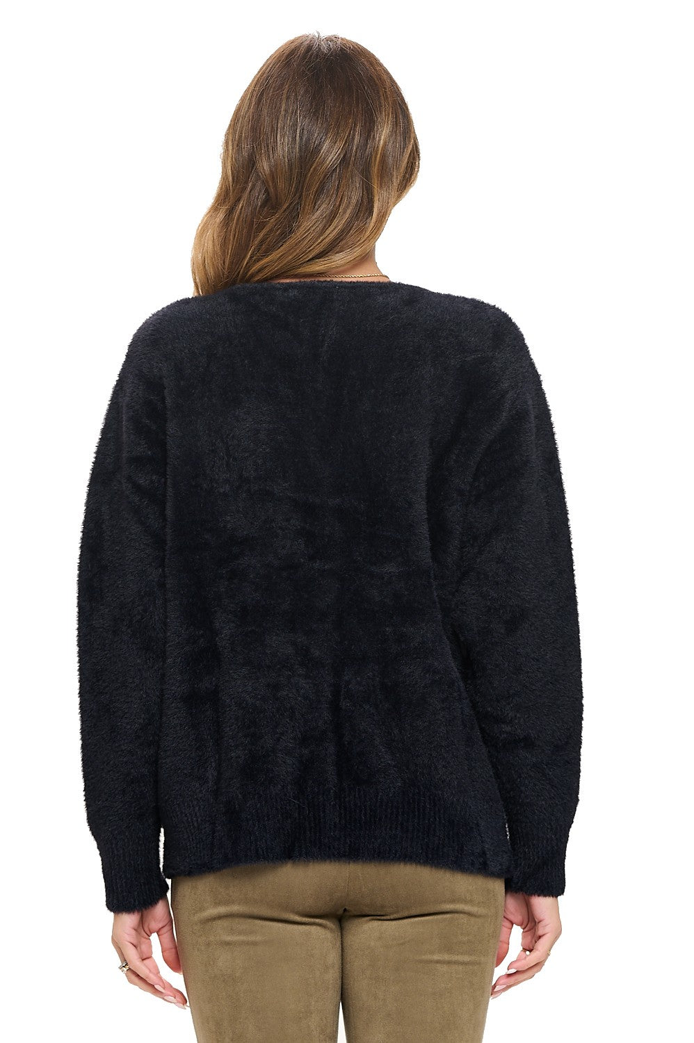 Cozy Black Button-Up Cardigan