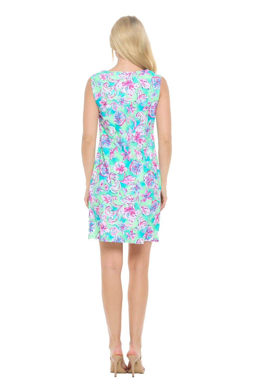 Tropical Paradise Sleeveless Shift Dress