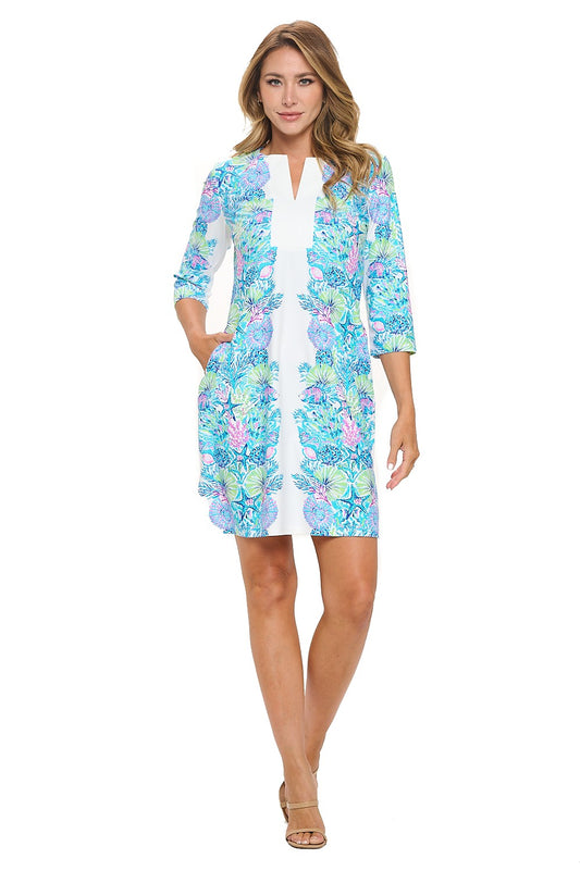 Ocean Reef Tunic Dress with Pockets