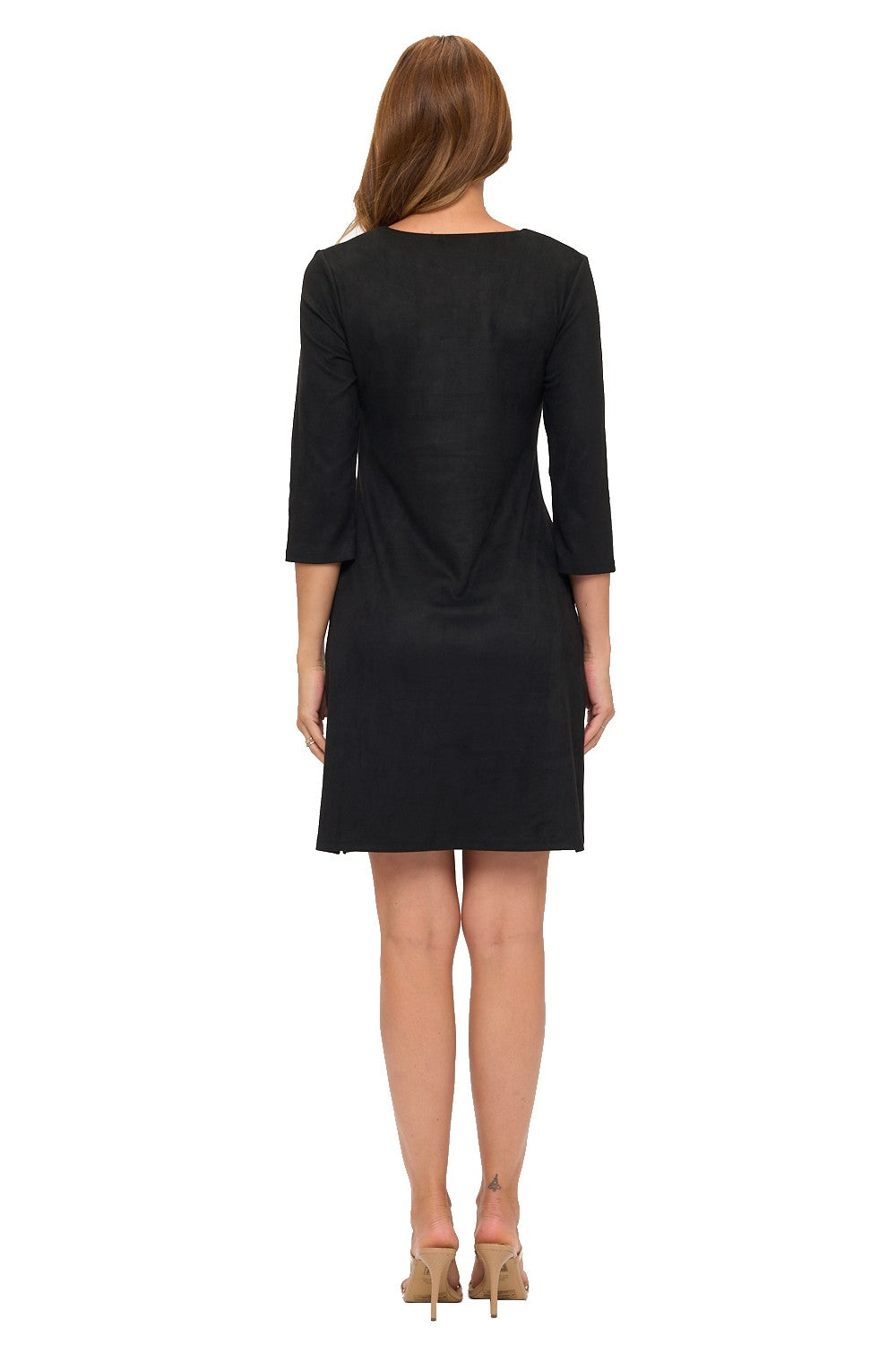 Sophisticated Black Shift Dress with Pockets