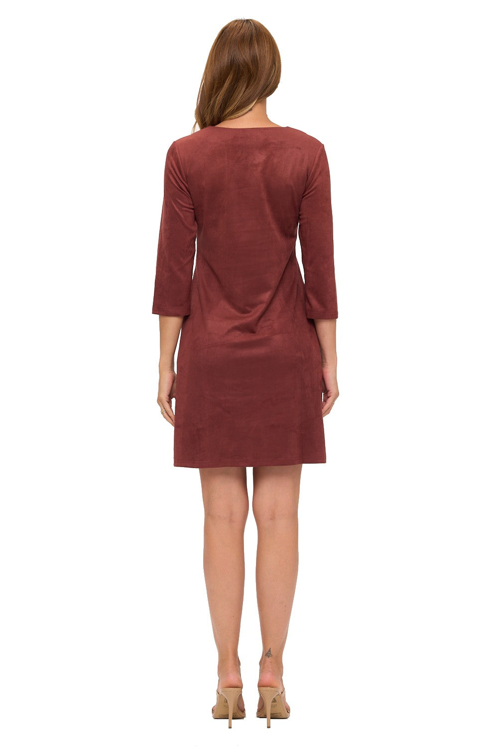 Sophisticated Rustic Shift Dress with Pockets