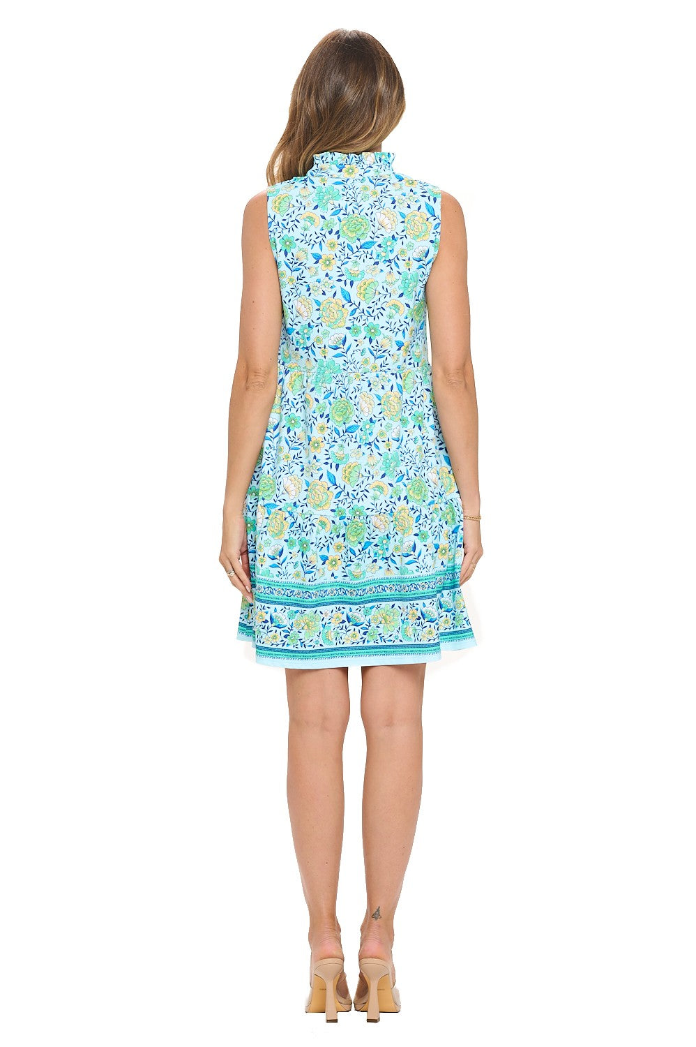 Ocean Bloom Sleeveless Dress