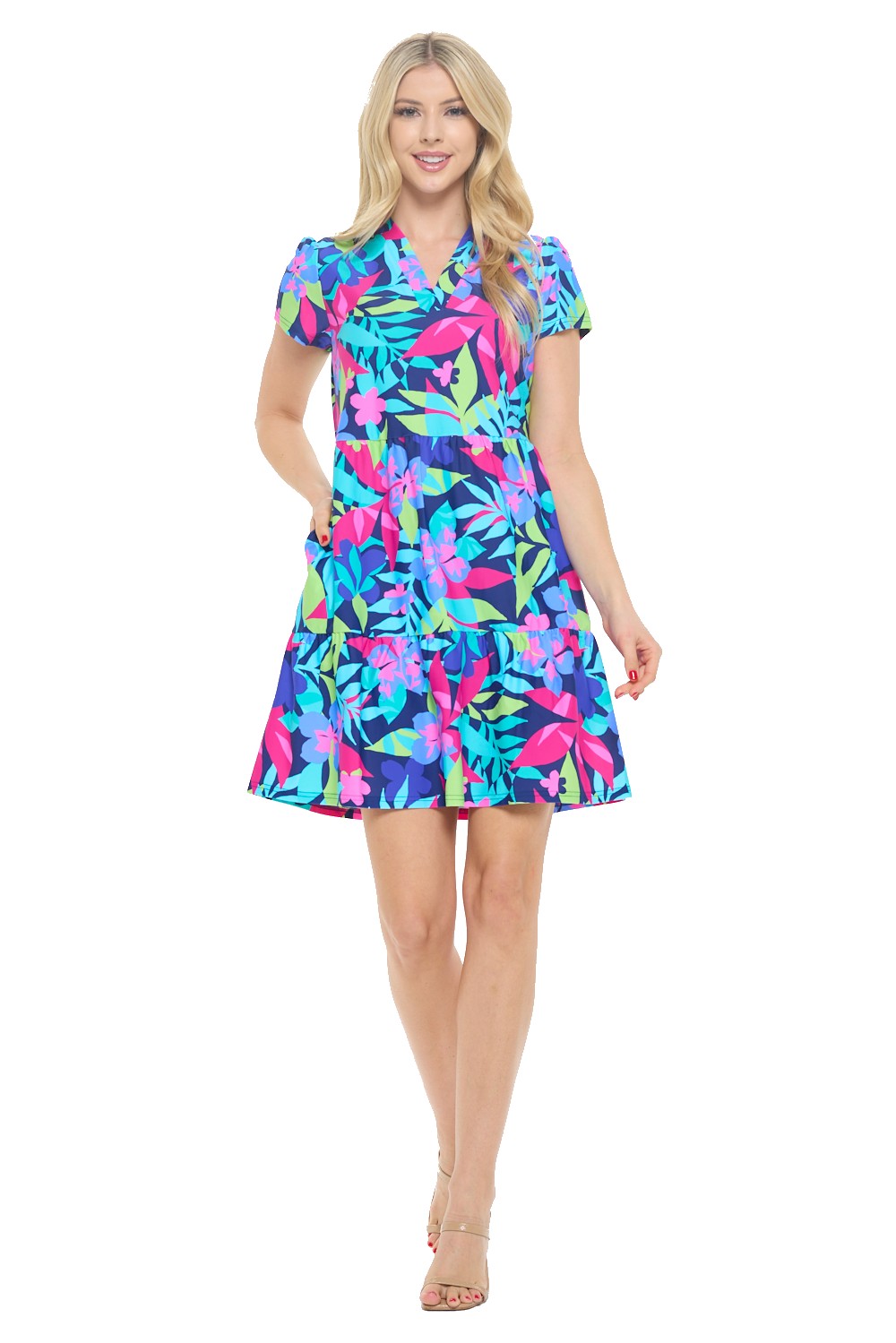 Tropical Paradise Tiered Dress