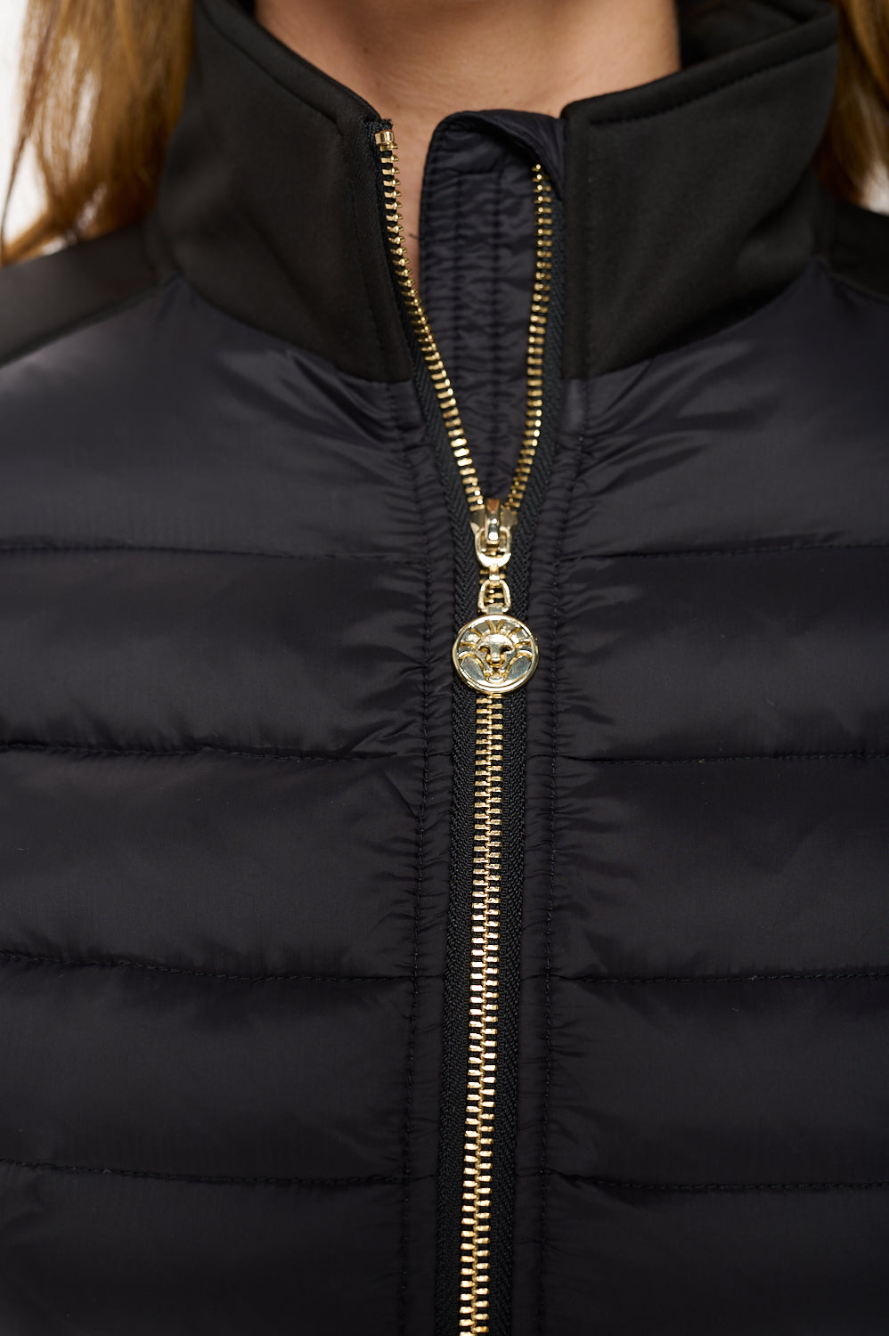 Black Quilted Hybrid Golf Jacket