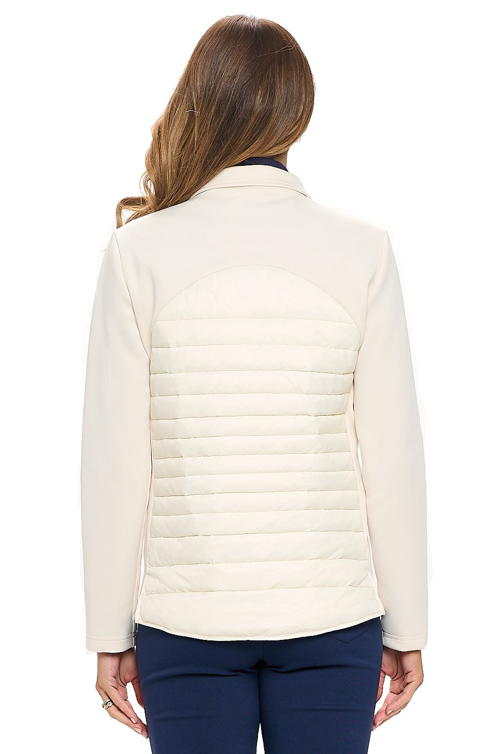 Tan Quilted Hybrid Golf Jacket
