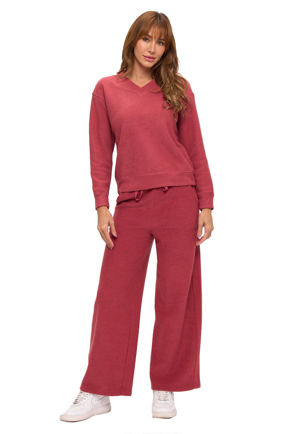 Rustic Rose V-Neck Lounge Set