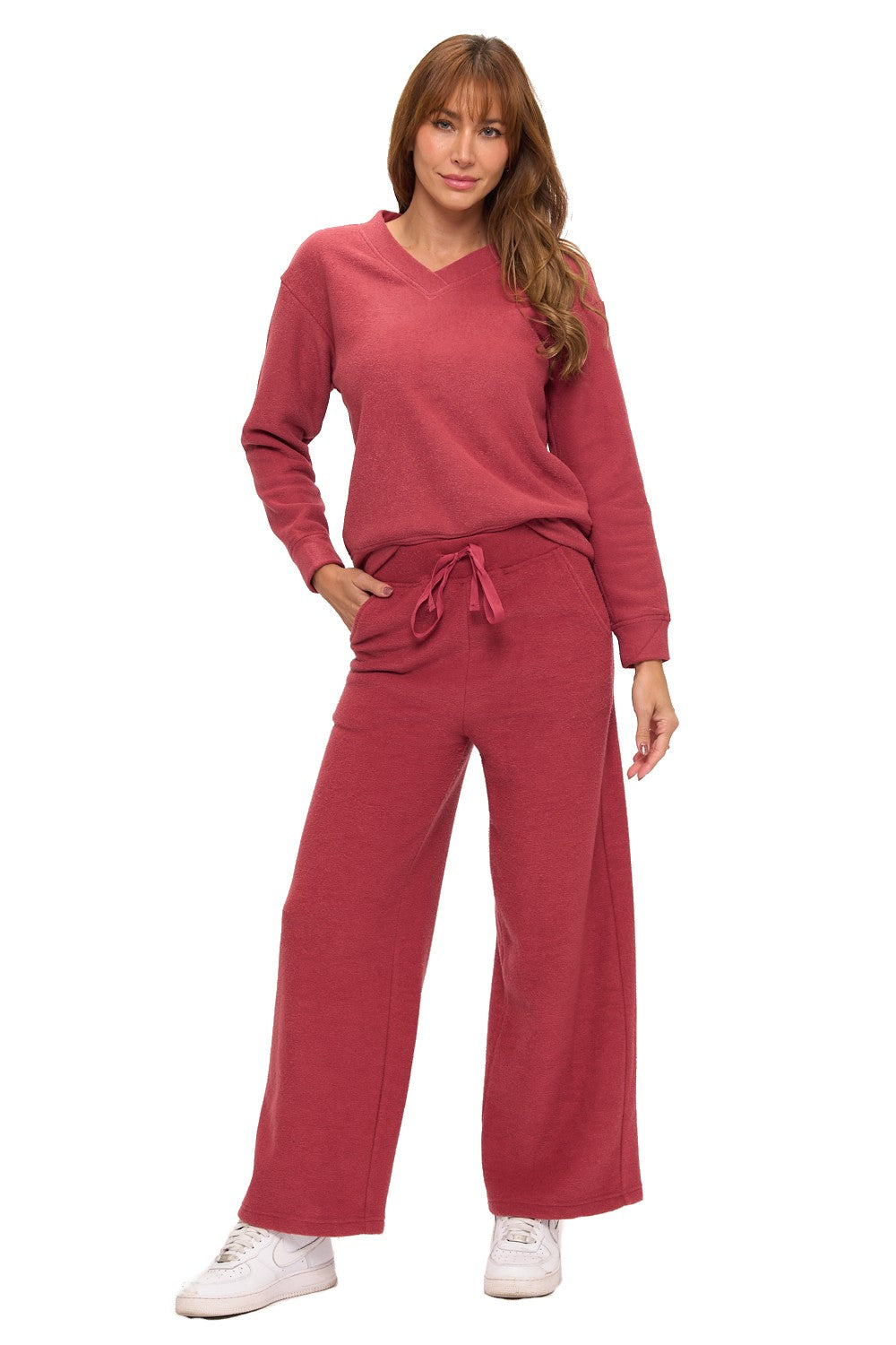 Rustic Rose V-Neck Lounge Set