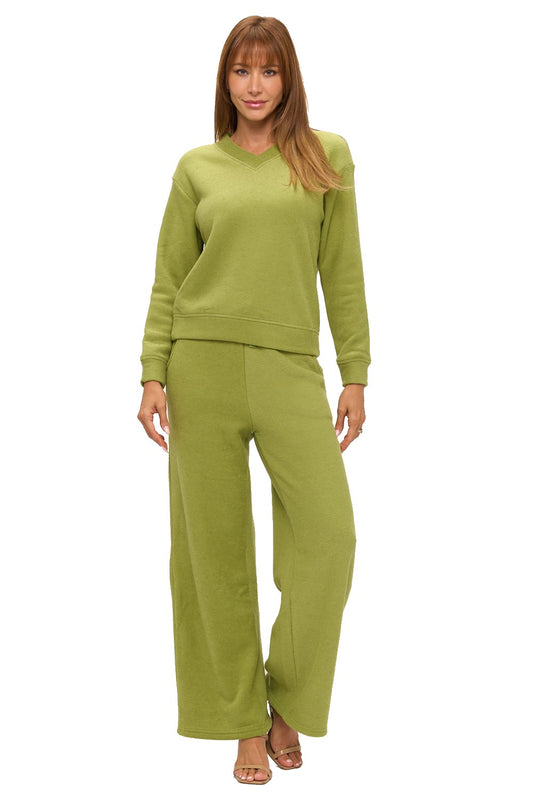 Citrus Crush V-Neck Lounge Set