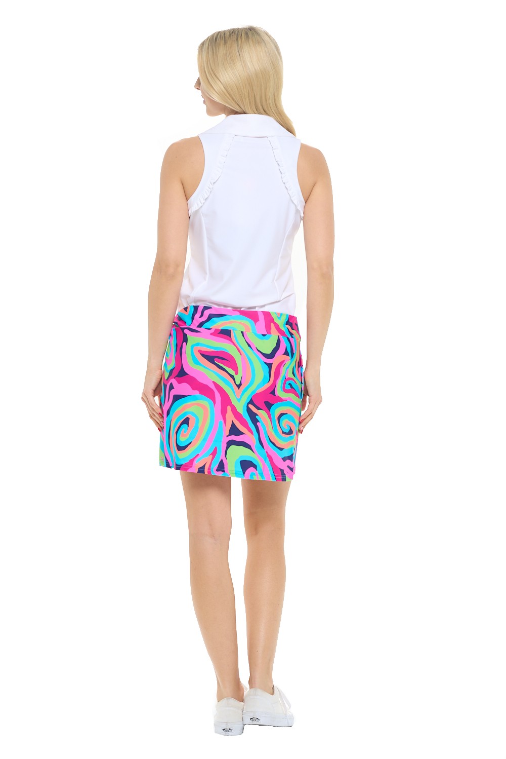 Electric Swirl Golf Skort with Pockets