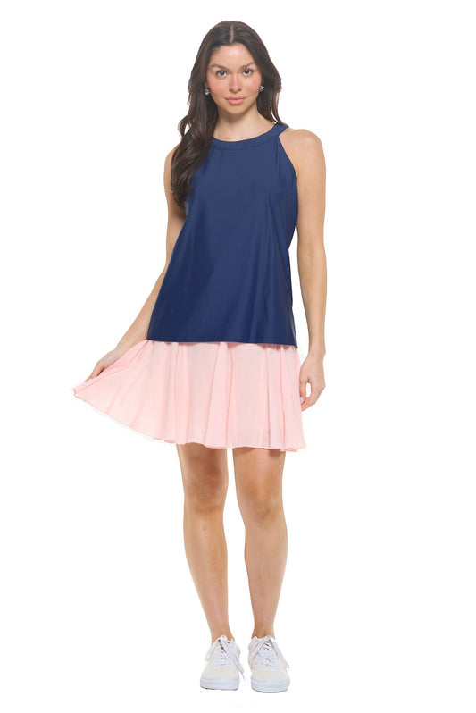 Pleated Tie-Waist Cotton Gauze Skirt