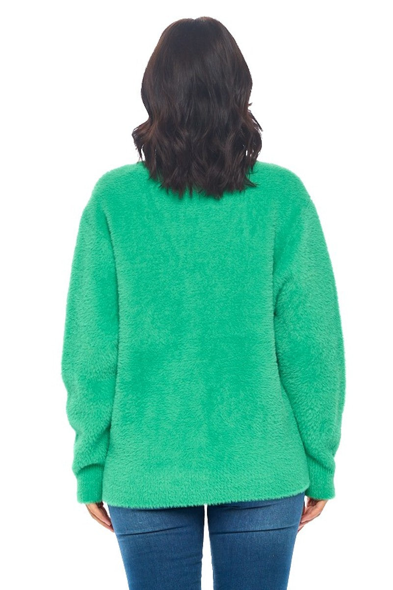 Cozy Green Button-Up Cardigan