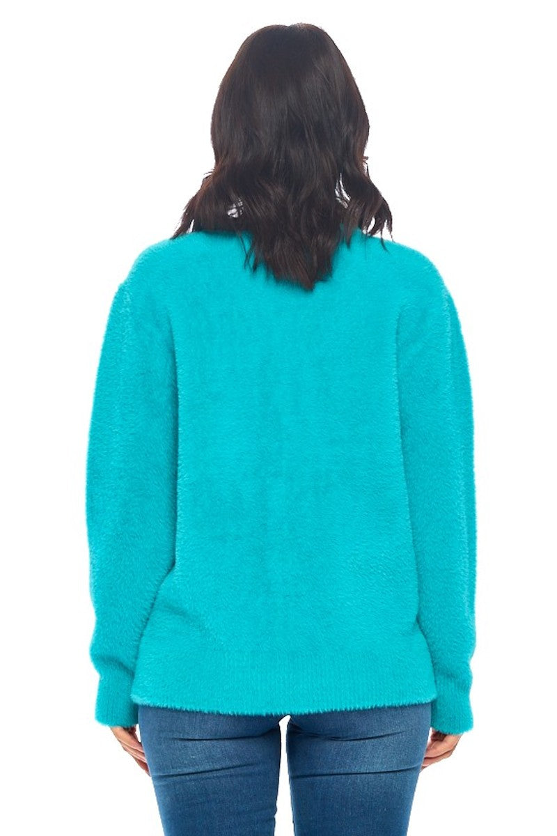 Cozy Blue Button-Up Cardigan