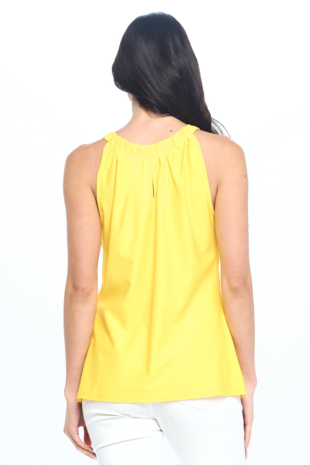 Sunshine Keyhole Tank - Vibrant Yellow Sleeveless Top