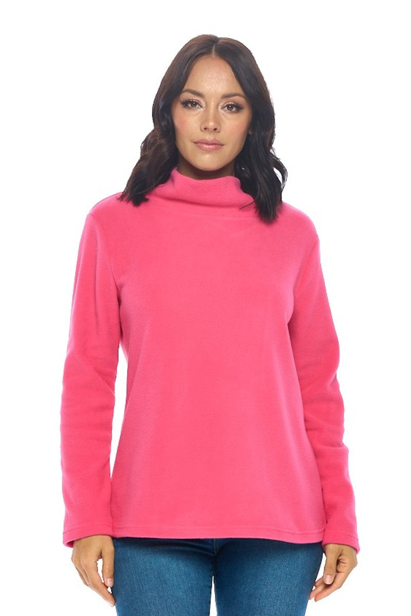 Hot Pink Dream Fleece - Long Sleeve Turtleneck