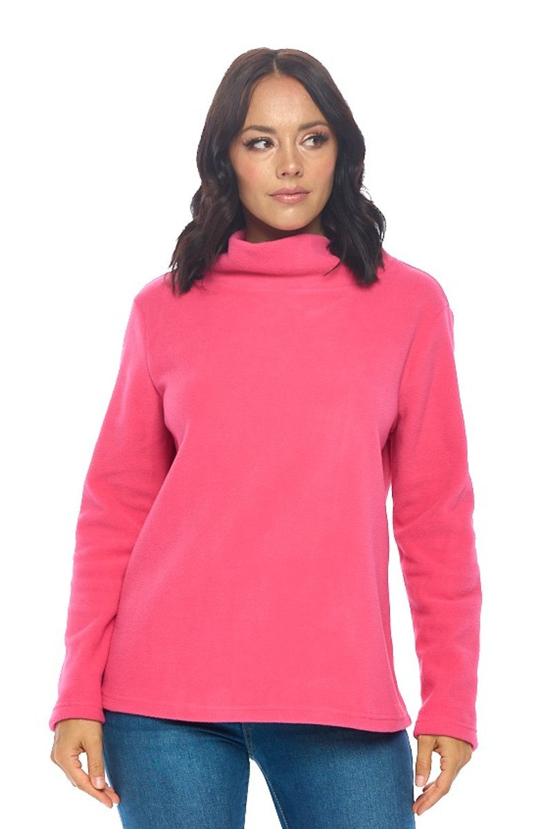 Hot Pink Dream Fleece - Long Sleeve Turtleneck