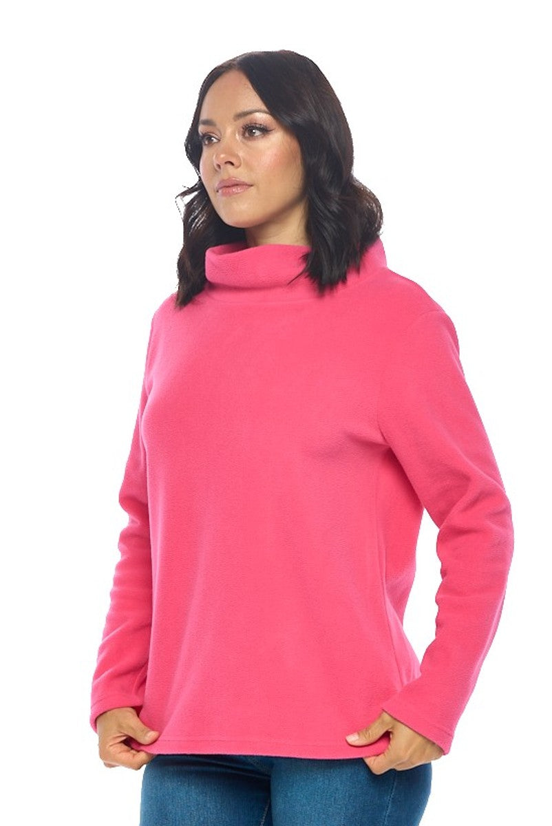Hot Pink Dream Fleece - Long Sleeve Turtleneck