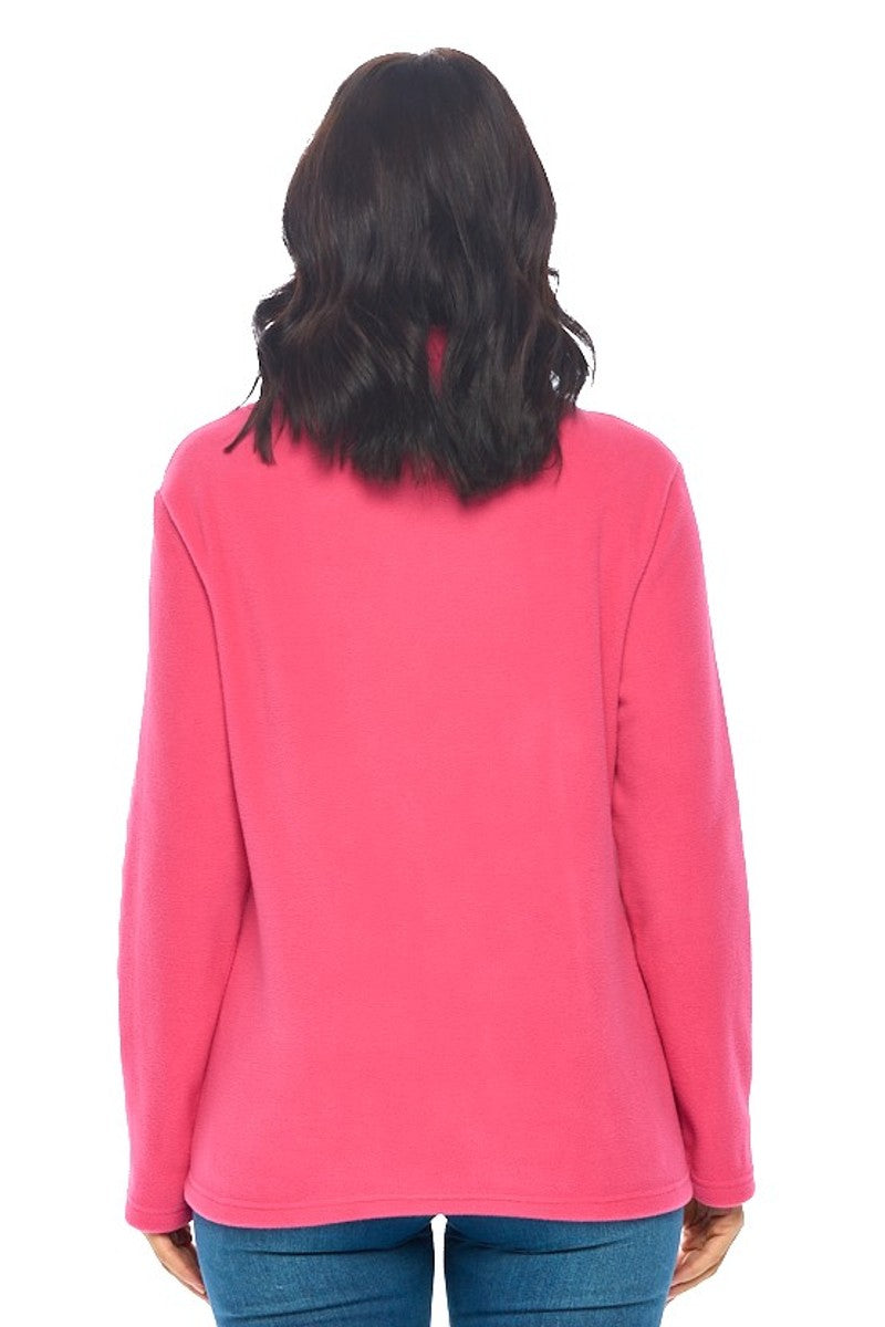 Hot Pink Dream Fleece - Long Sleeve Turtleneck