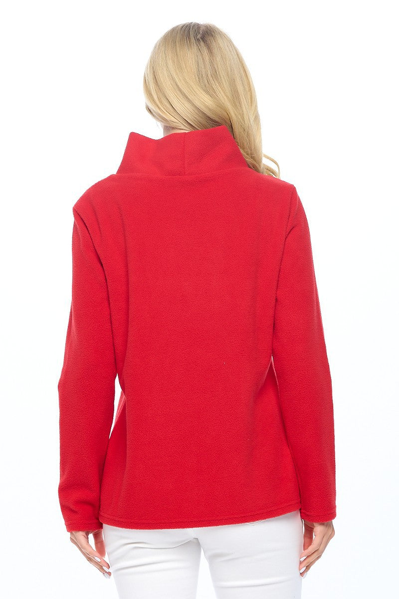 Red Dream Fleece - Long Sleeve Turtleneck