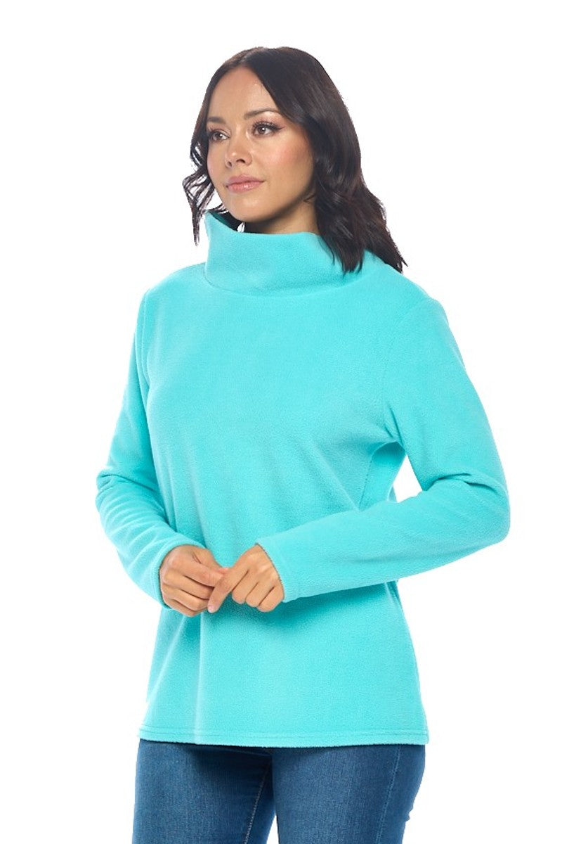 Mint Dream Fleece - Long Sleeve Turtleneck