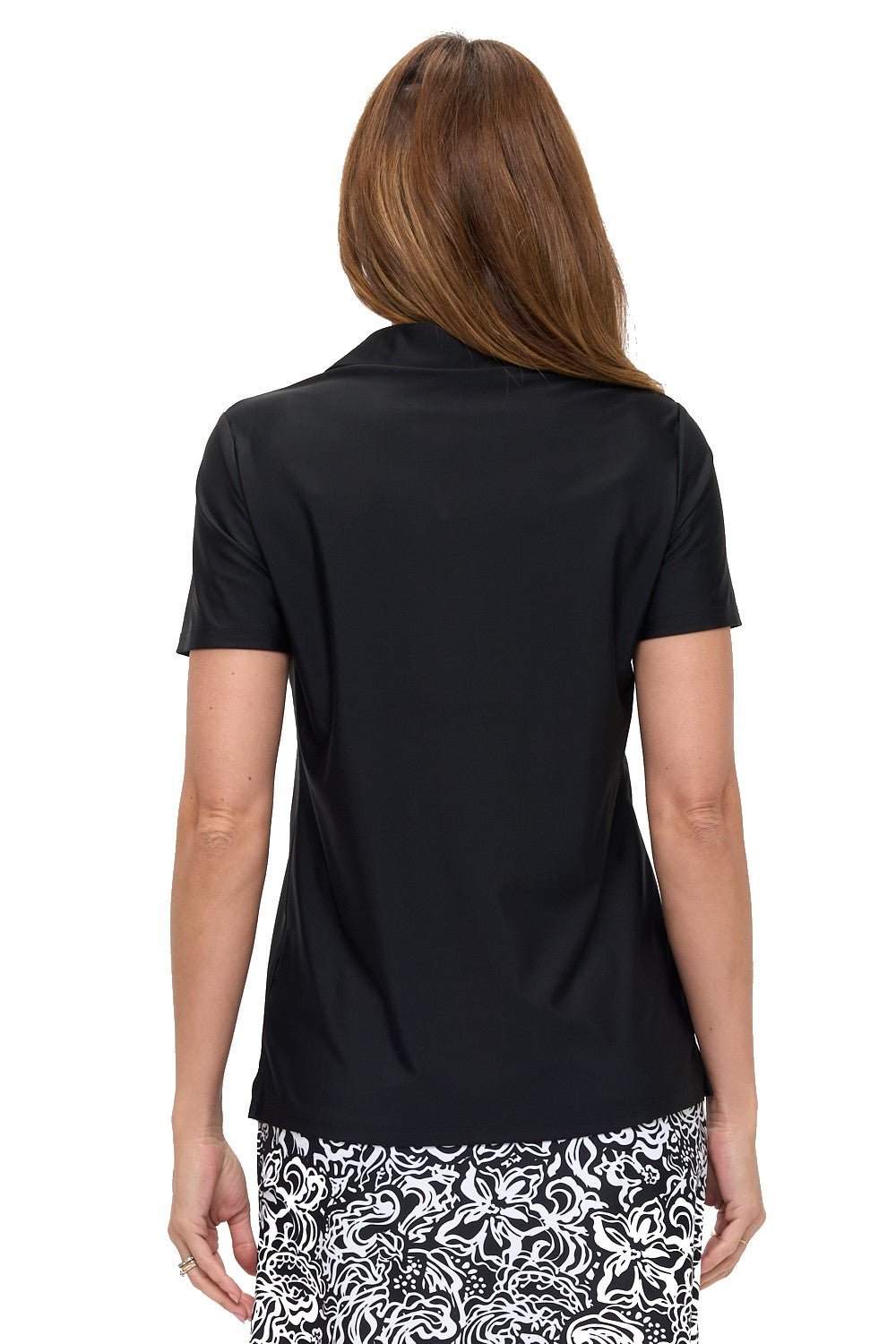 Essential Black Short Sleeve Polo Top