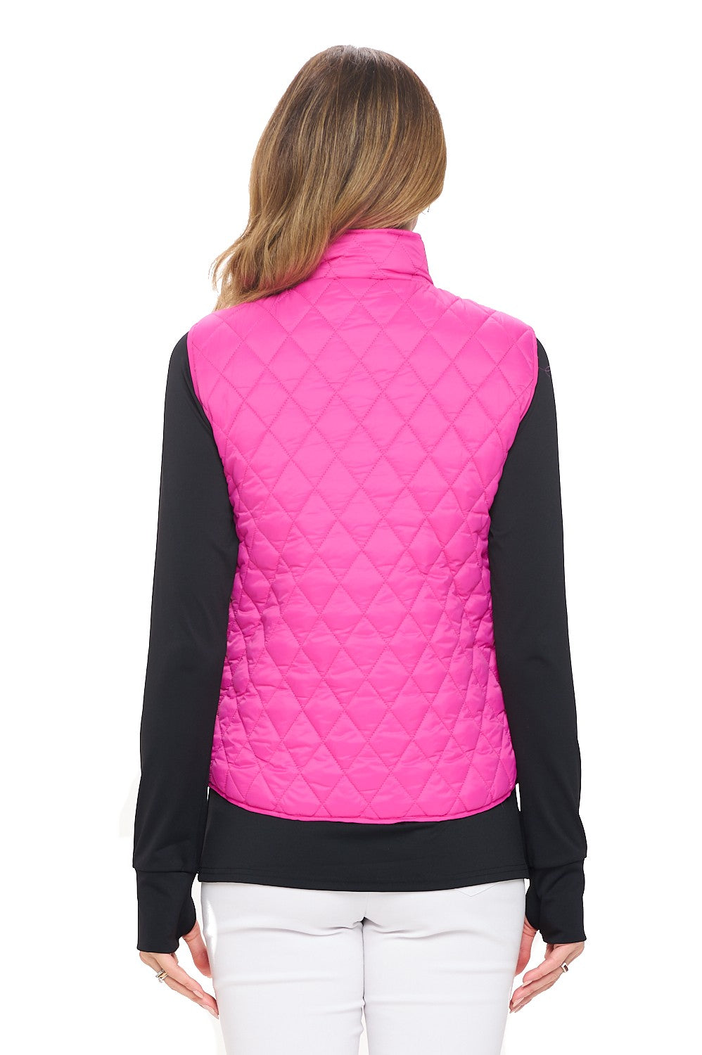Classic Quilted Vest with Gold Zip