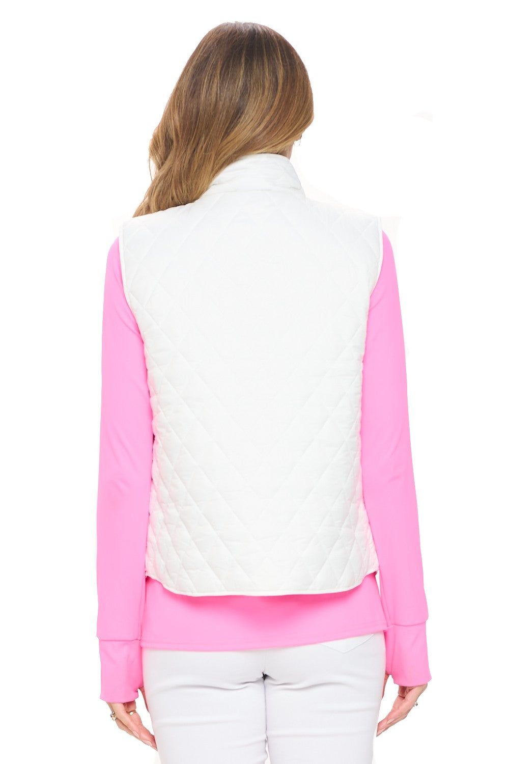 Classic Quilted Vest with Gold Zip