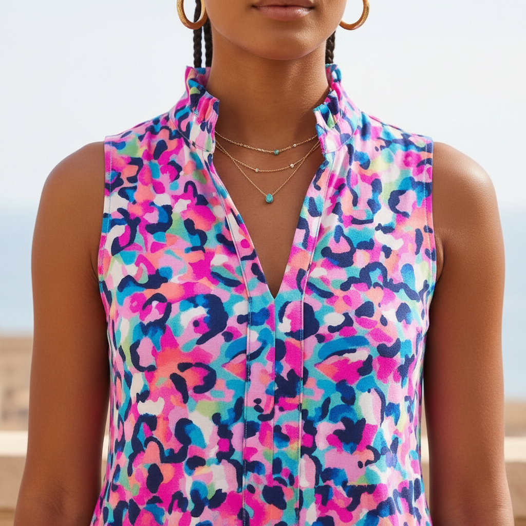 Blooming Brushstroke Swing Dress